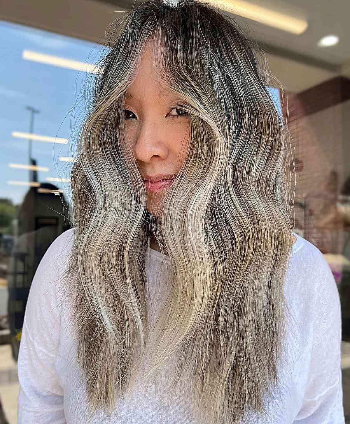 Rooted Blonde Balayage for Coarse Hair