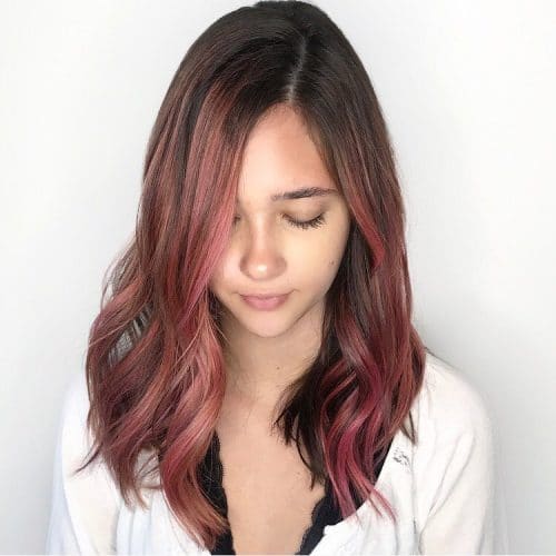 Rooted Pink Highlights