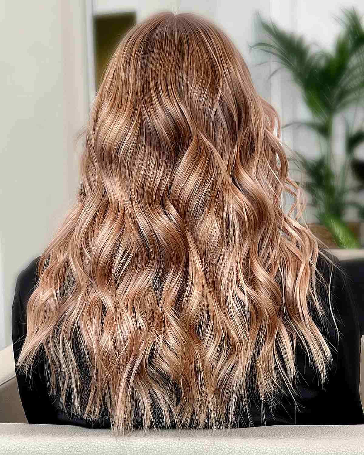 Rose Golden Blonde on Long Hairstyles
