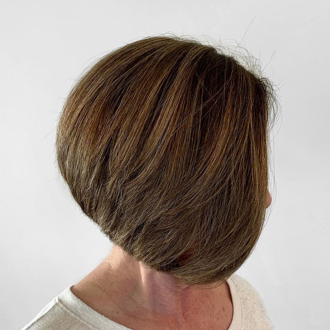 round bob for women over 50 years old