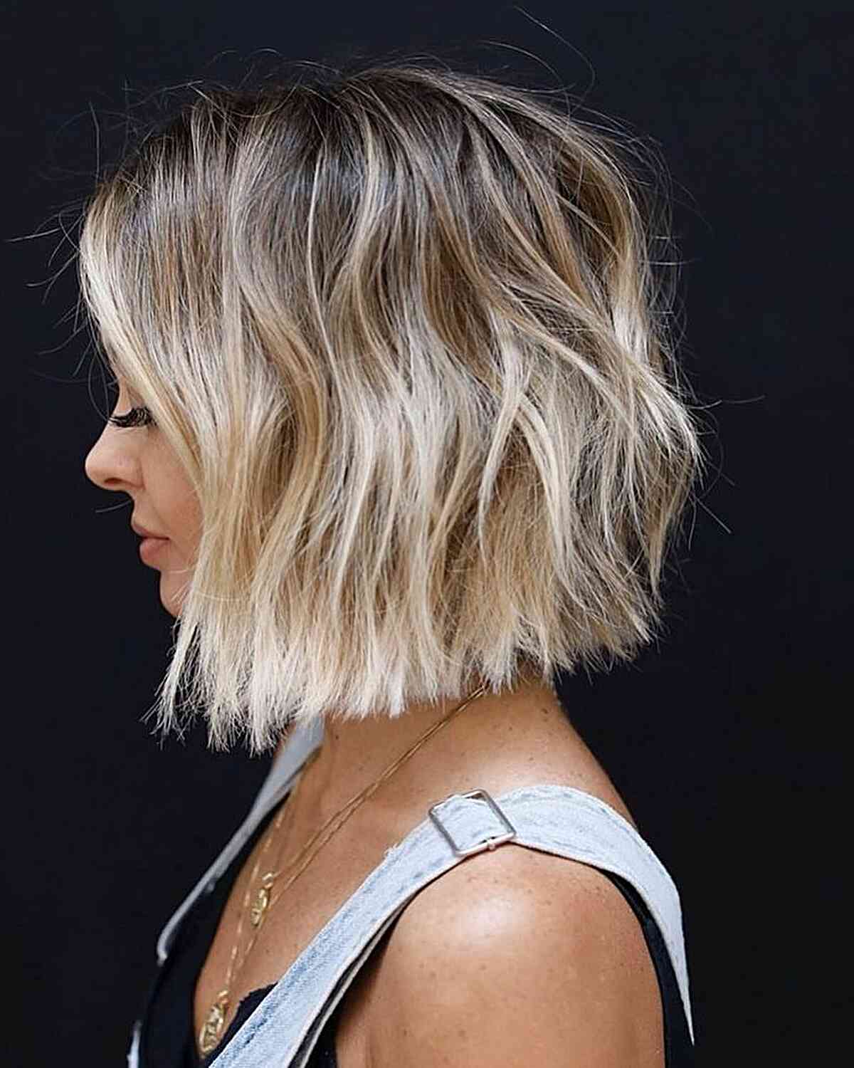 Sandy Blonde Ombre on Short Hair