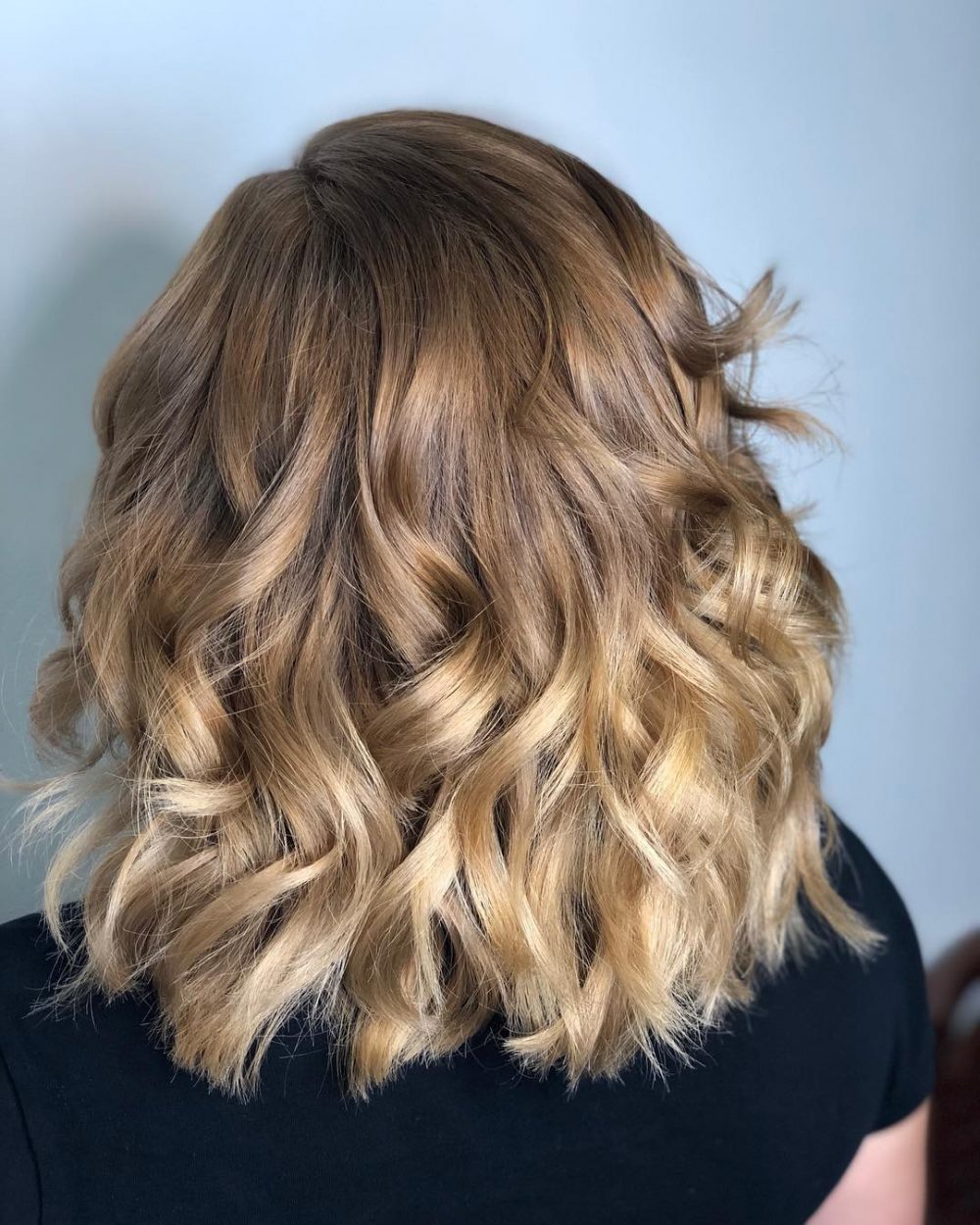 Sandy Blonde Ombre on short hair