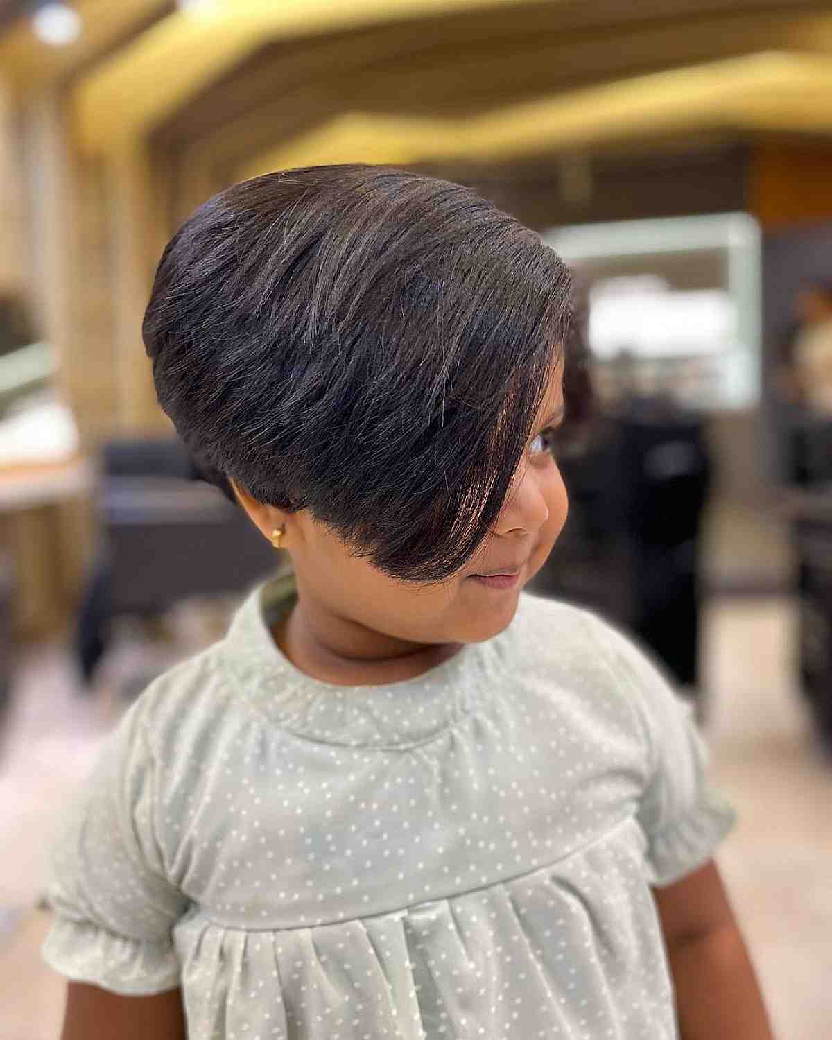 Sassy Asymmetrical Pixie Haircut for Little Girls