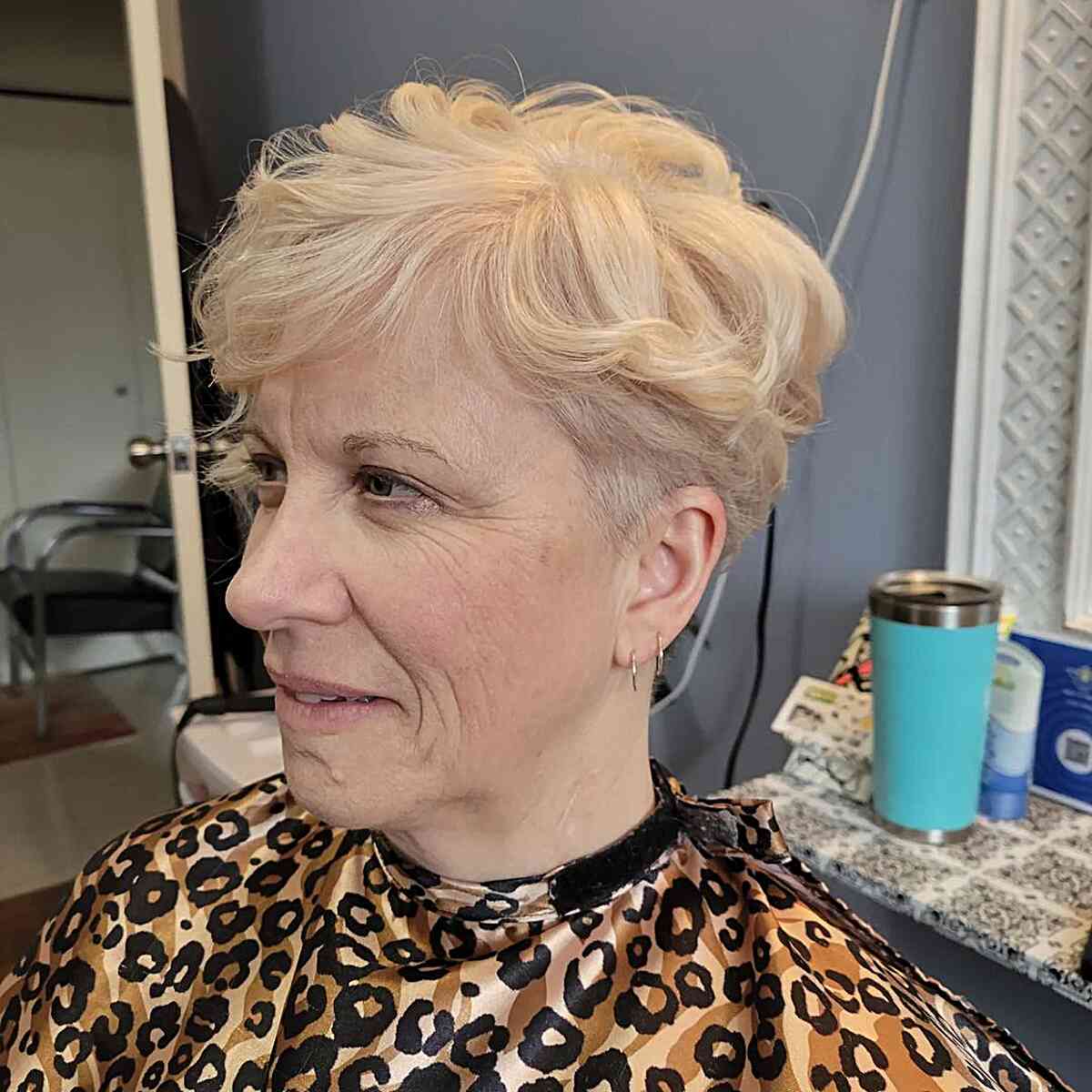 Sassy Pixie with Waves and Bangs for older ladies 