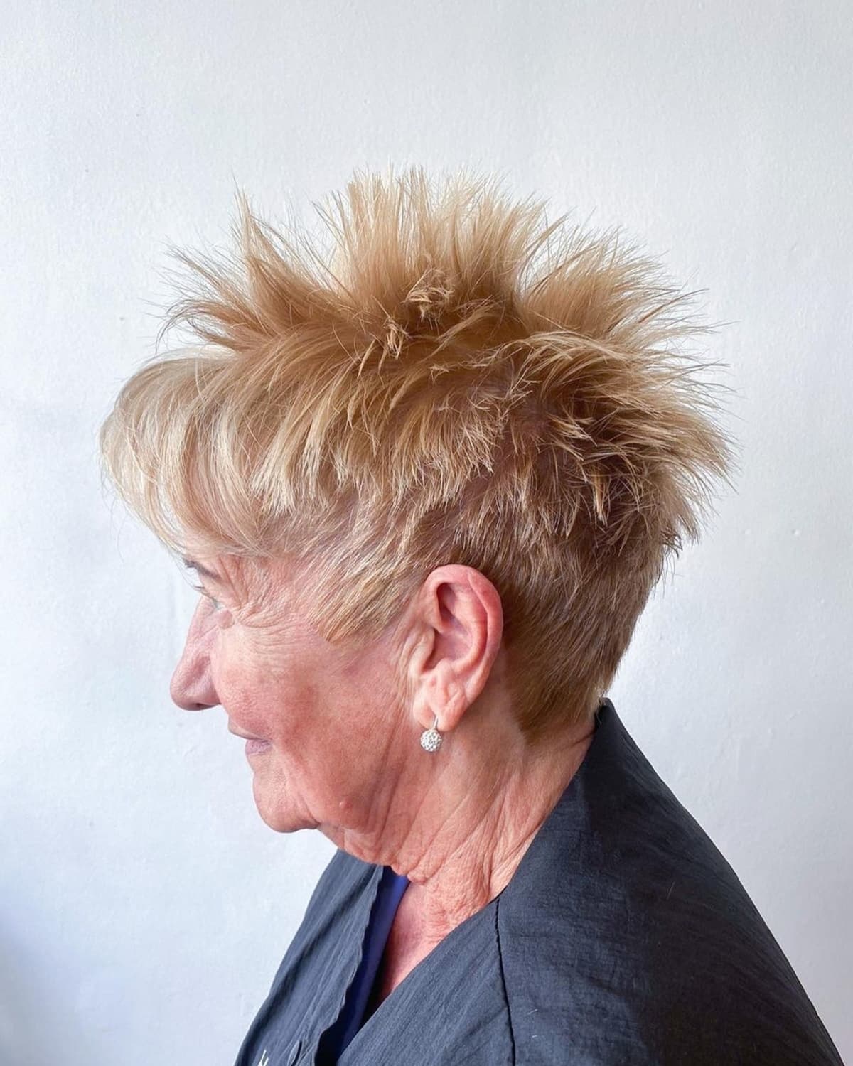 Sassy Short Hairstyle for Ladies Over 70