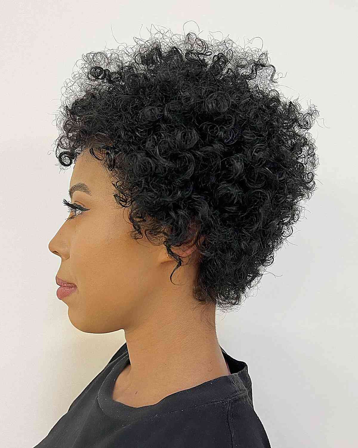 Scissor-Cut Pixie for Black Women with Curly Hair