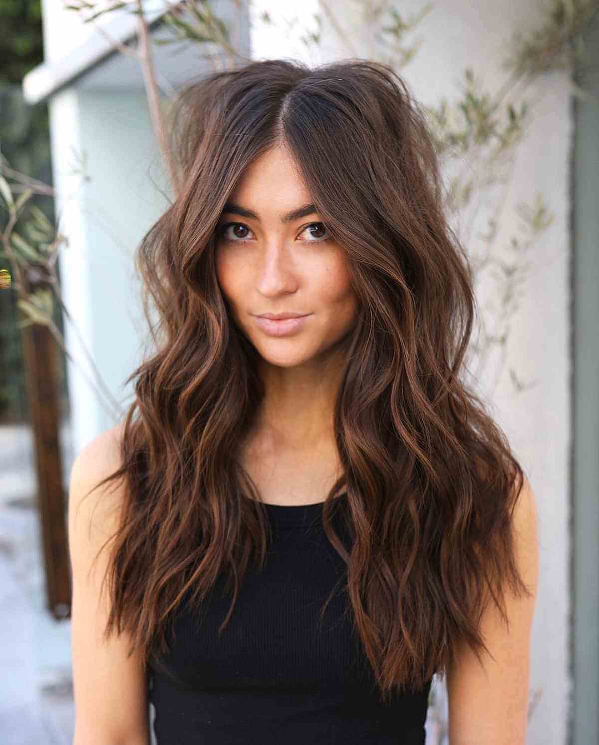 Seamless Layers for Long Wavy Hair