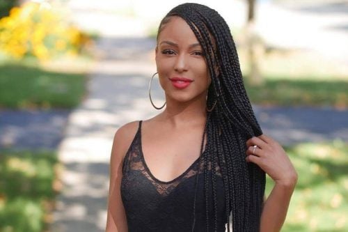 Senegalese twists with side braids