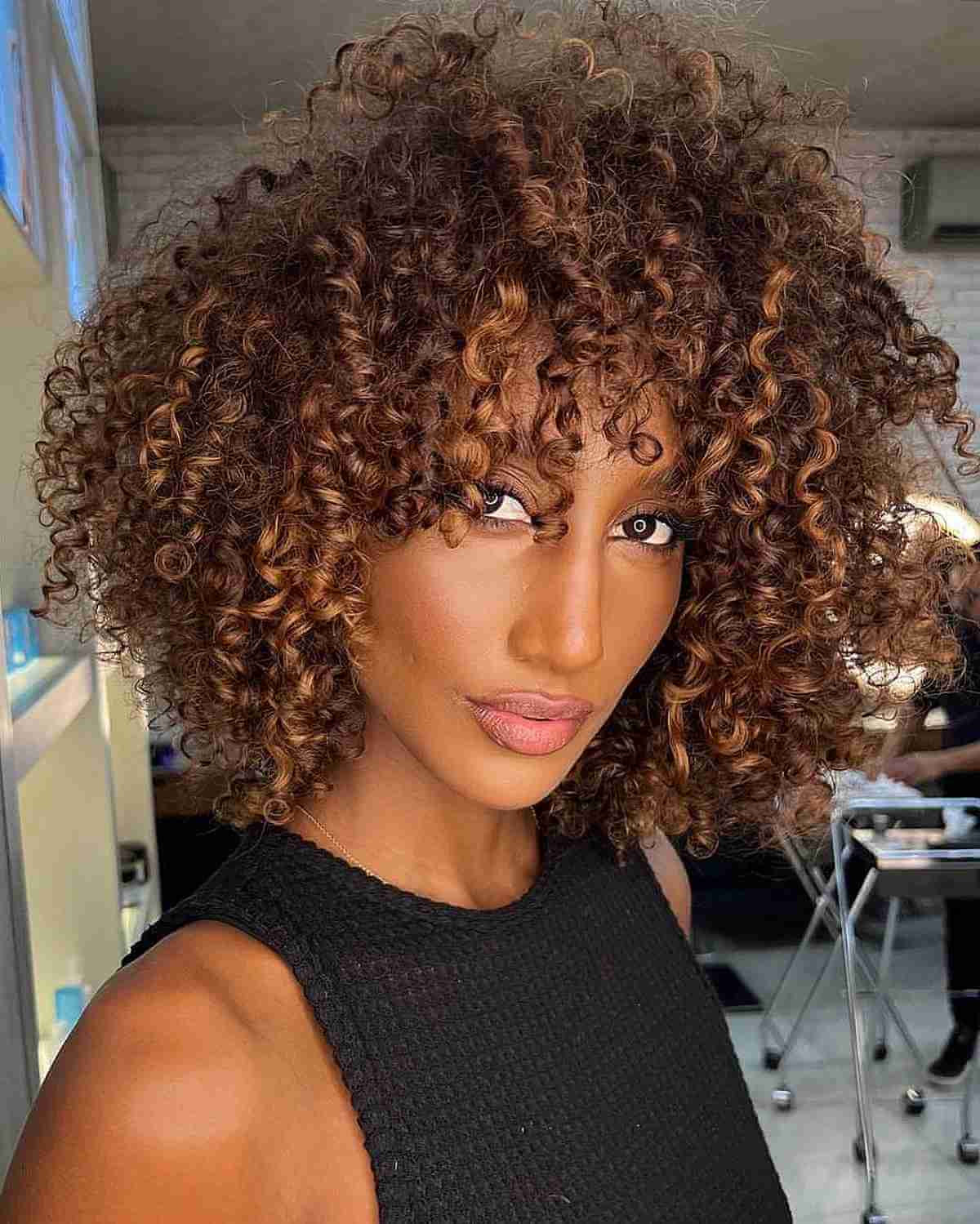 Sexy Copper Curls for African-American Ladies