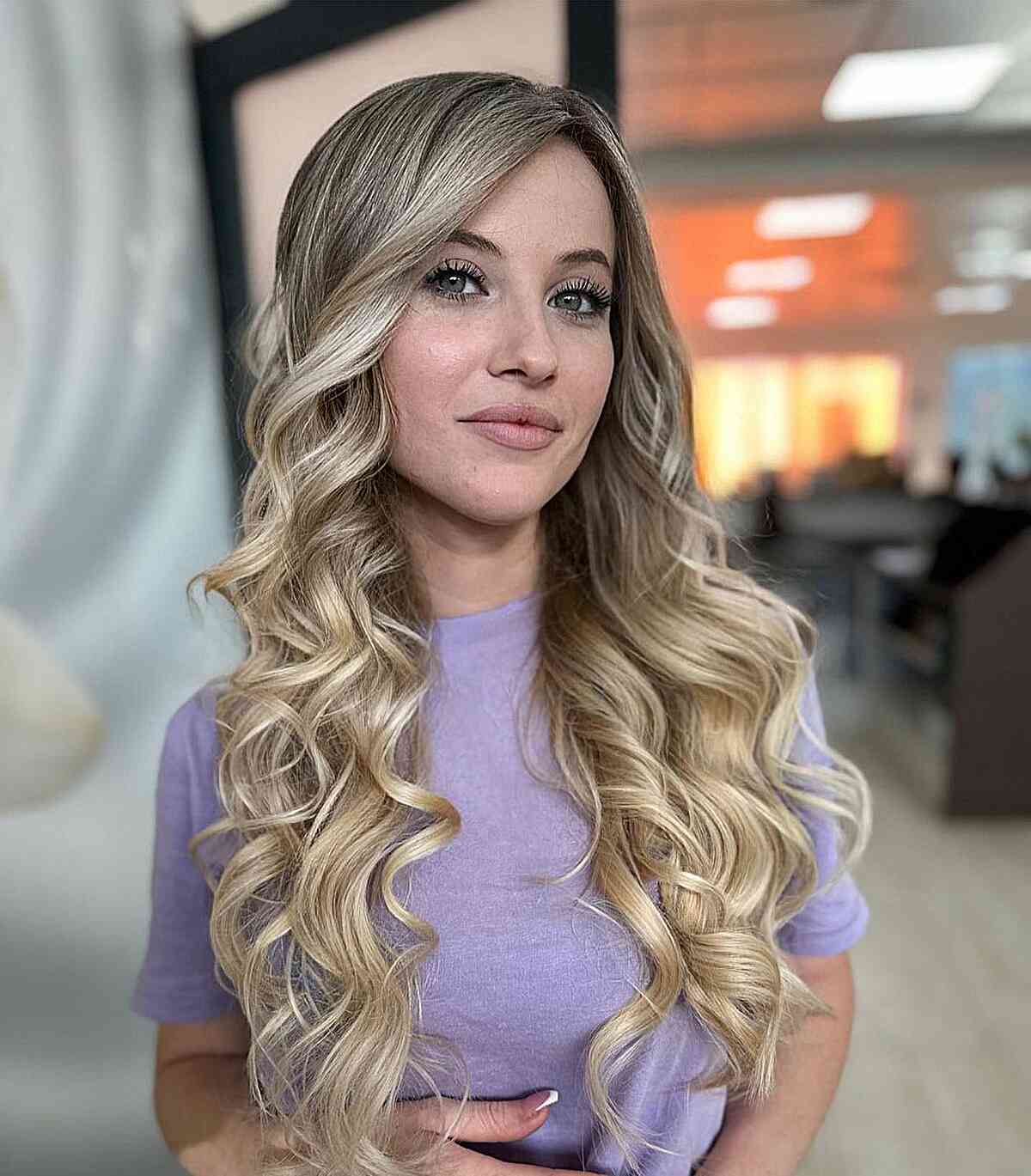 Sexy Curled Balayage Hairstyle