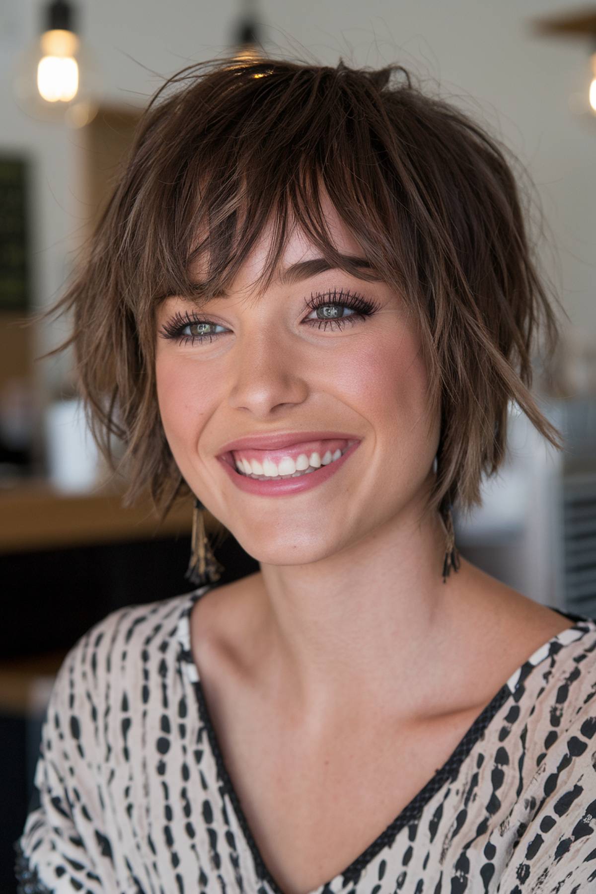 Shag hairstyle for short hair