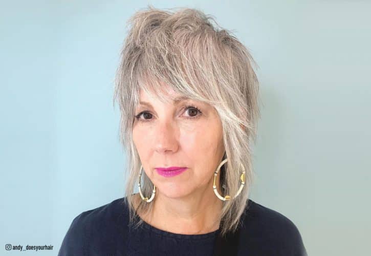 27 Modern Shaggy Hairstyles For Women Over 50 With Fine Hair