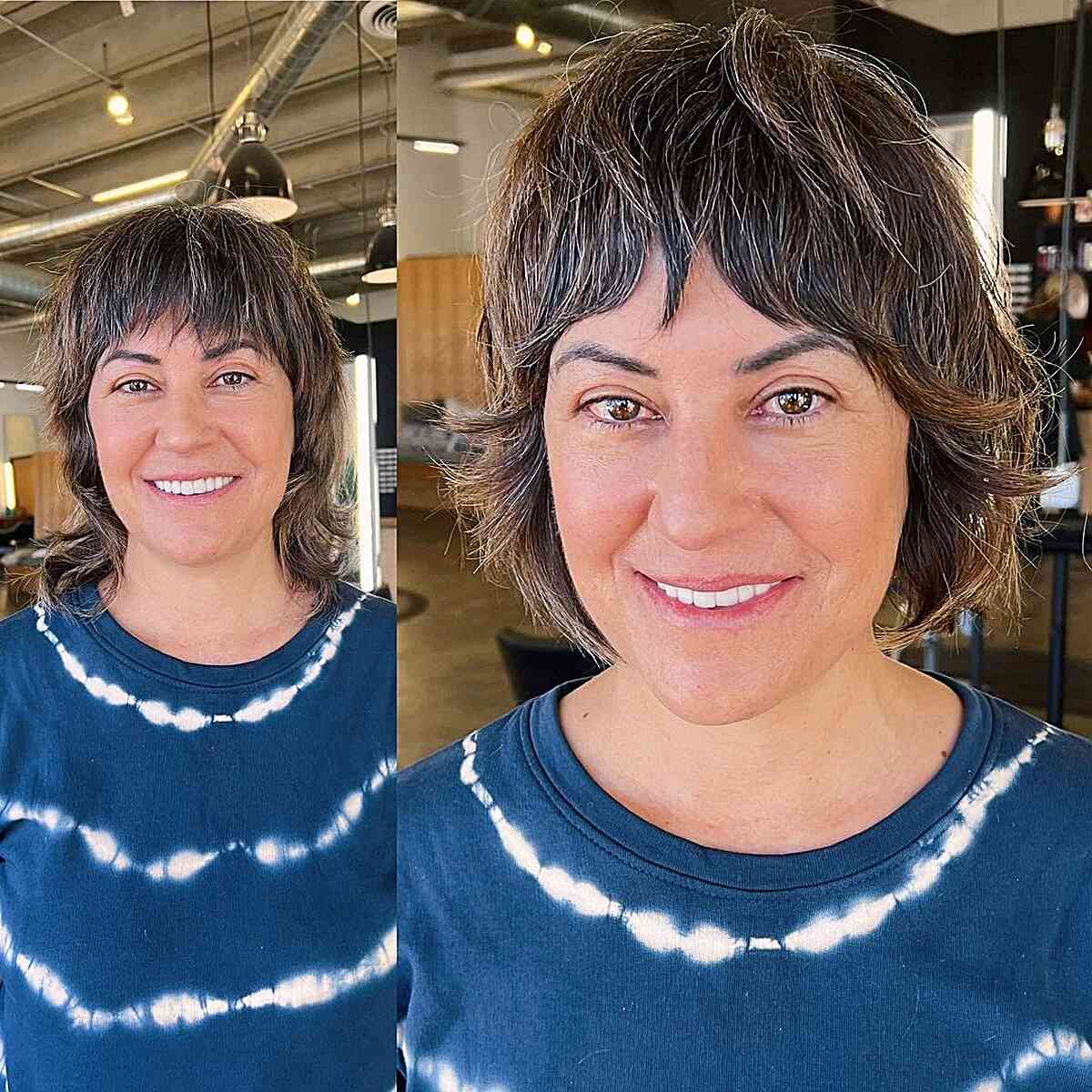 Shaggy Bixie with Flipped-Up Layers and Bangs