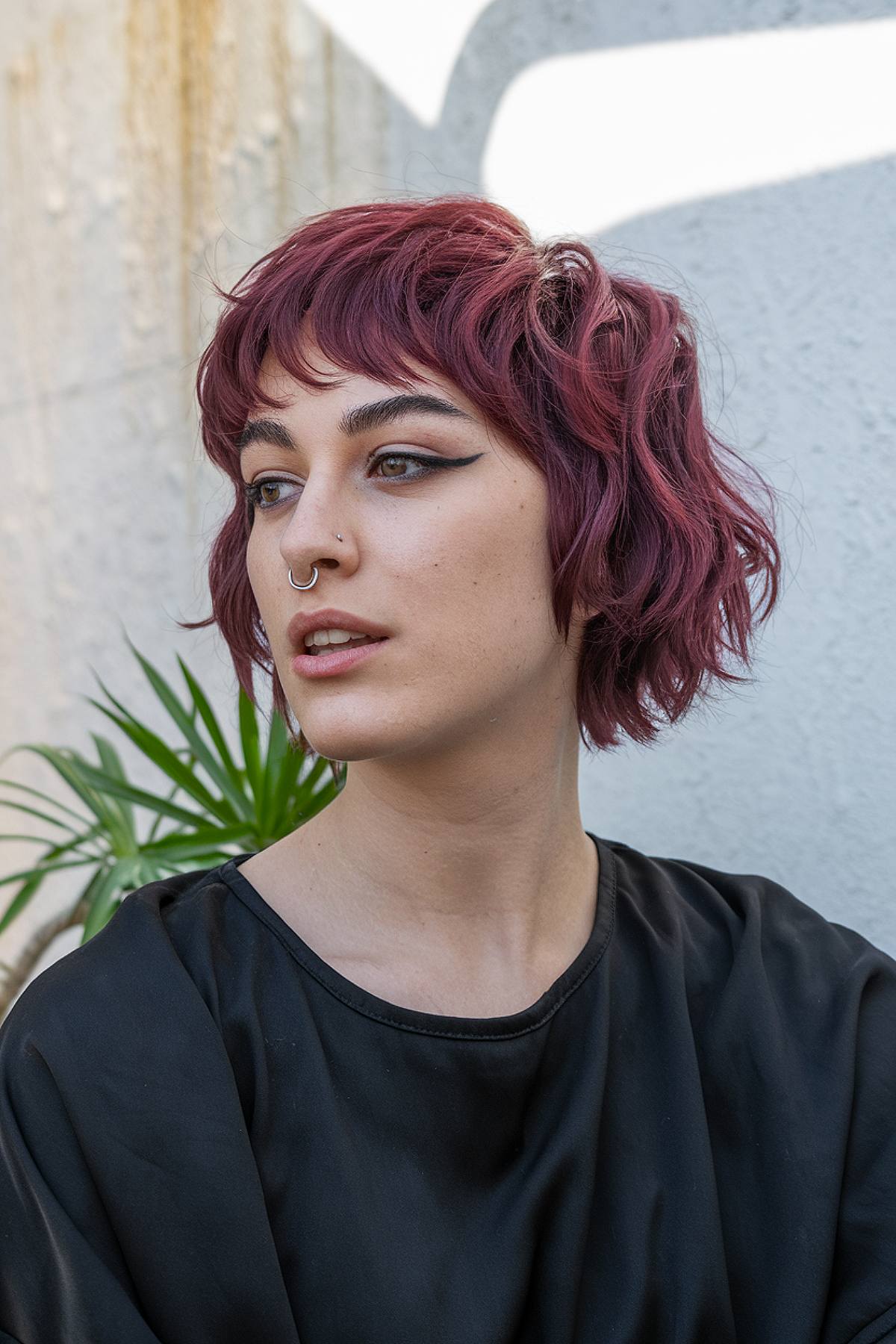 Shaggy bob with short choppy layers