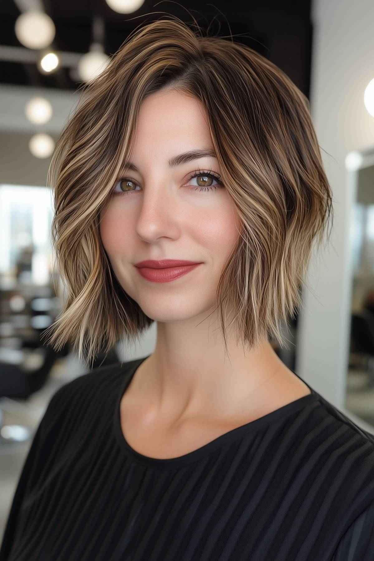 Shaggy bob hairstyles for fine hair with textured layers and soft waves