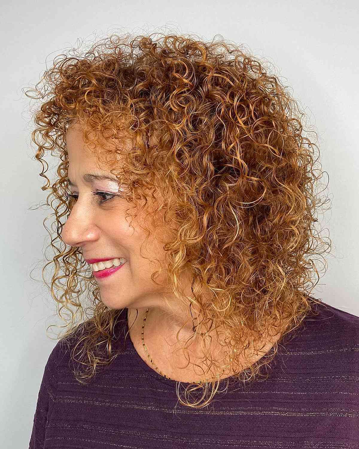 Shaggy Curly Lob for Medium-Length Hair