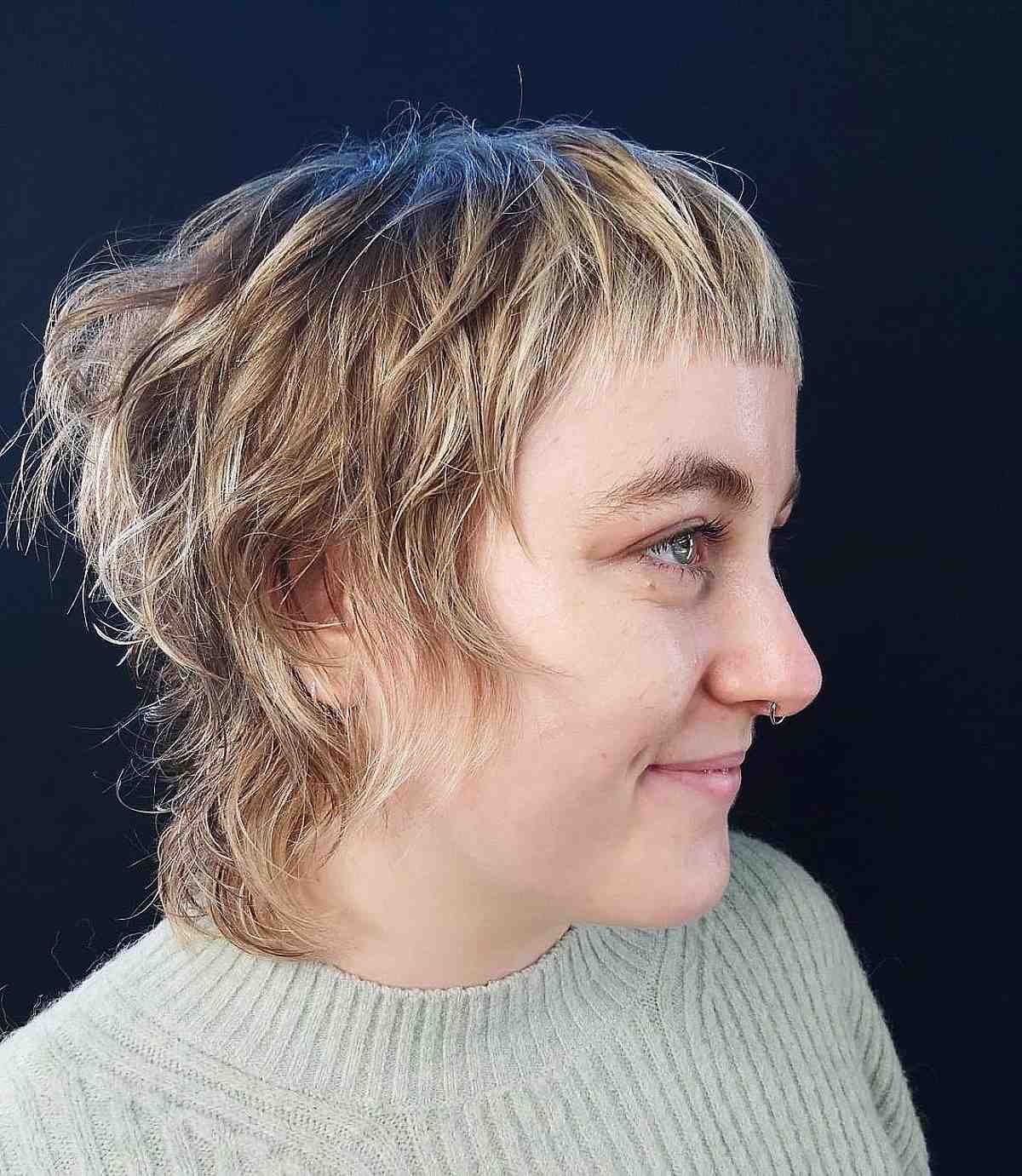 Shaggy Disheveled Pixie Mullet with Layers