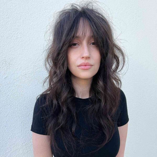 54 Coolest Long Shags with Bangs for a Trendy, New Look