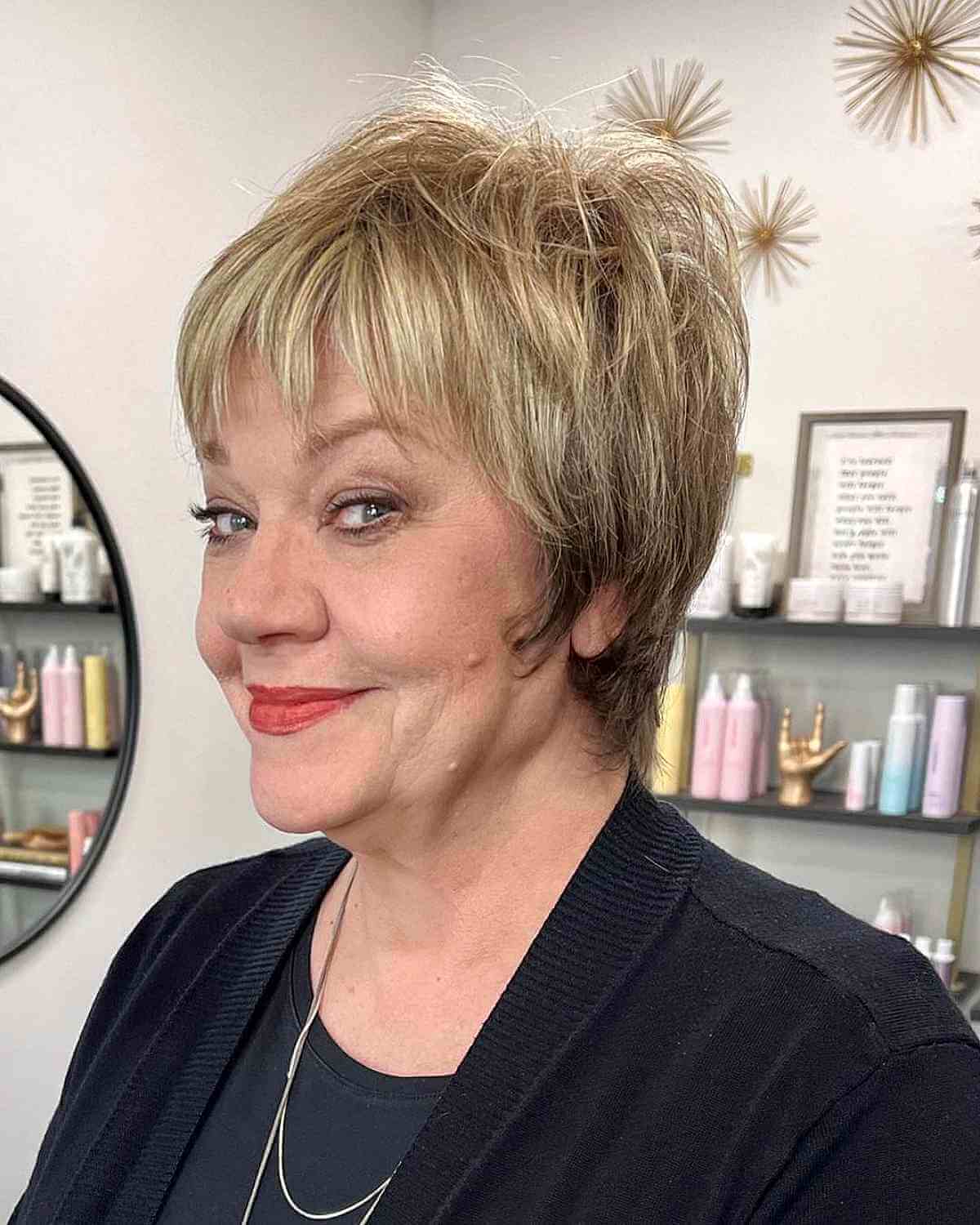 Shaggy Long Pixie Cut on Fine Hair for Ladies 70 and Up