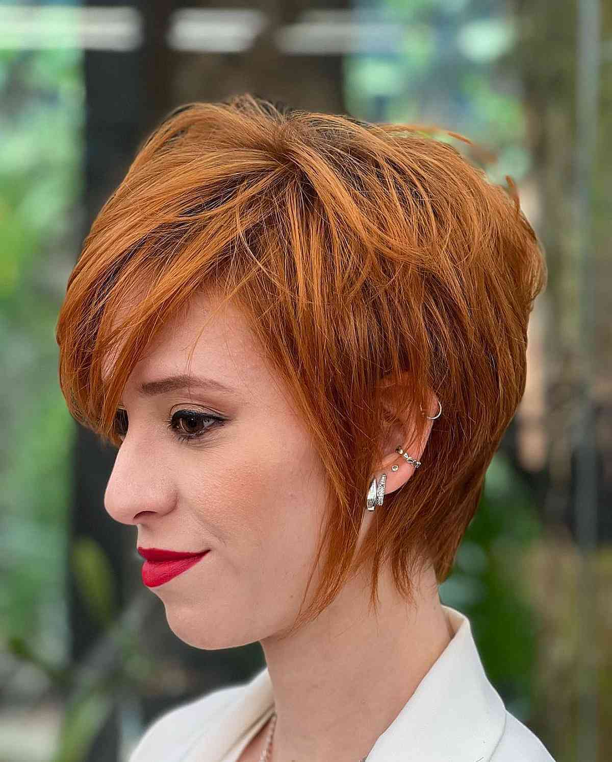 Shaggy Pixie Cut with Side Bangs