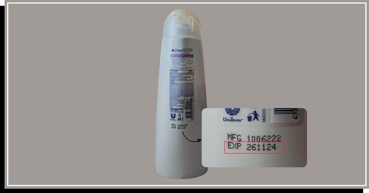 Shampoo bottle expiration date