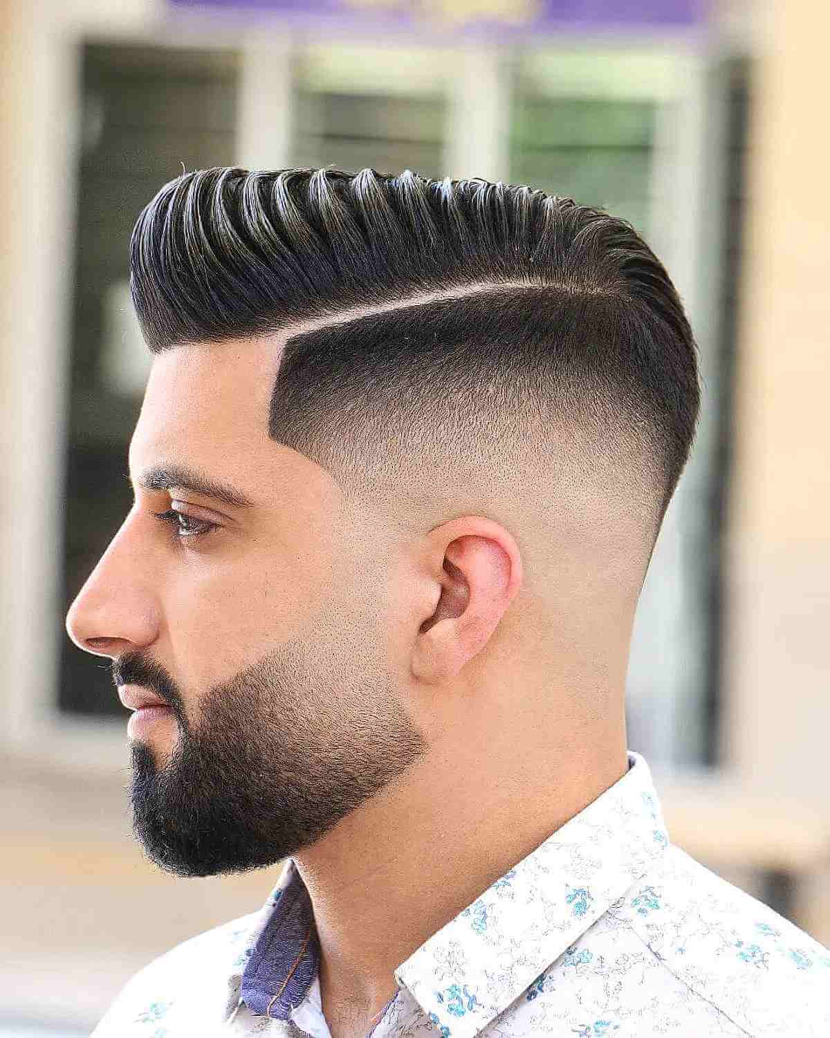 Sharp Disconnected Comb Over for Guys