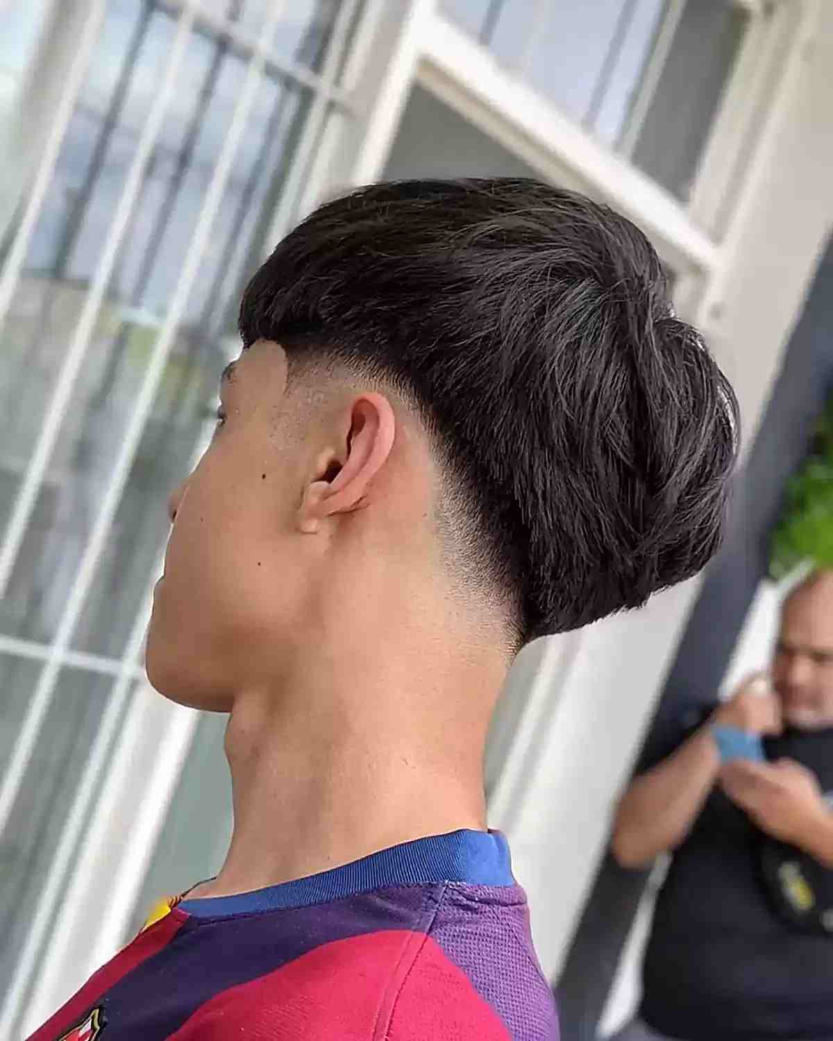 Sharp Low Fade with Layers on Thick Hair Type