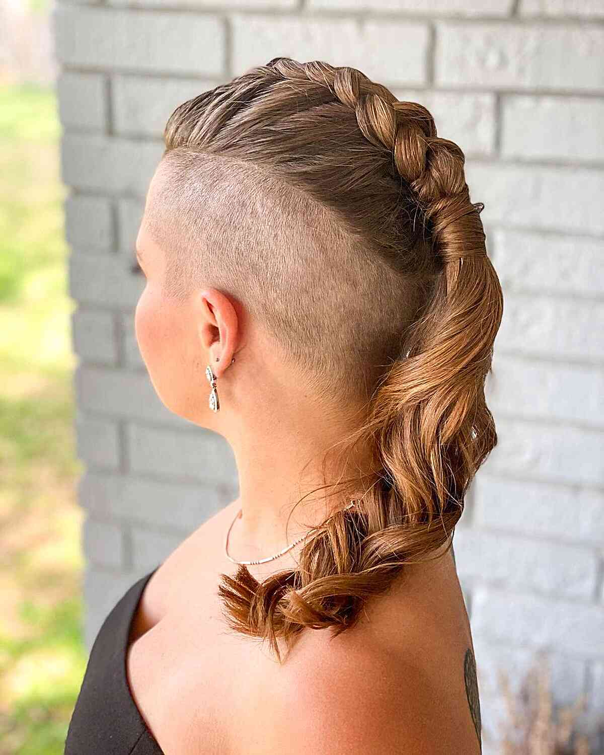 Shaved Sides and Back with Ponytail