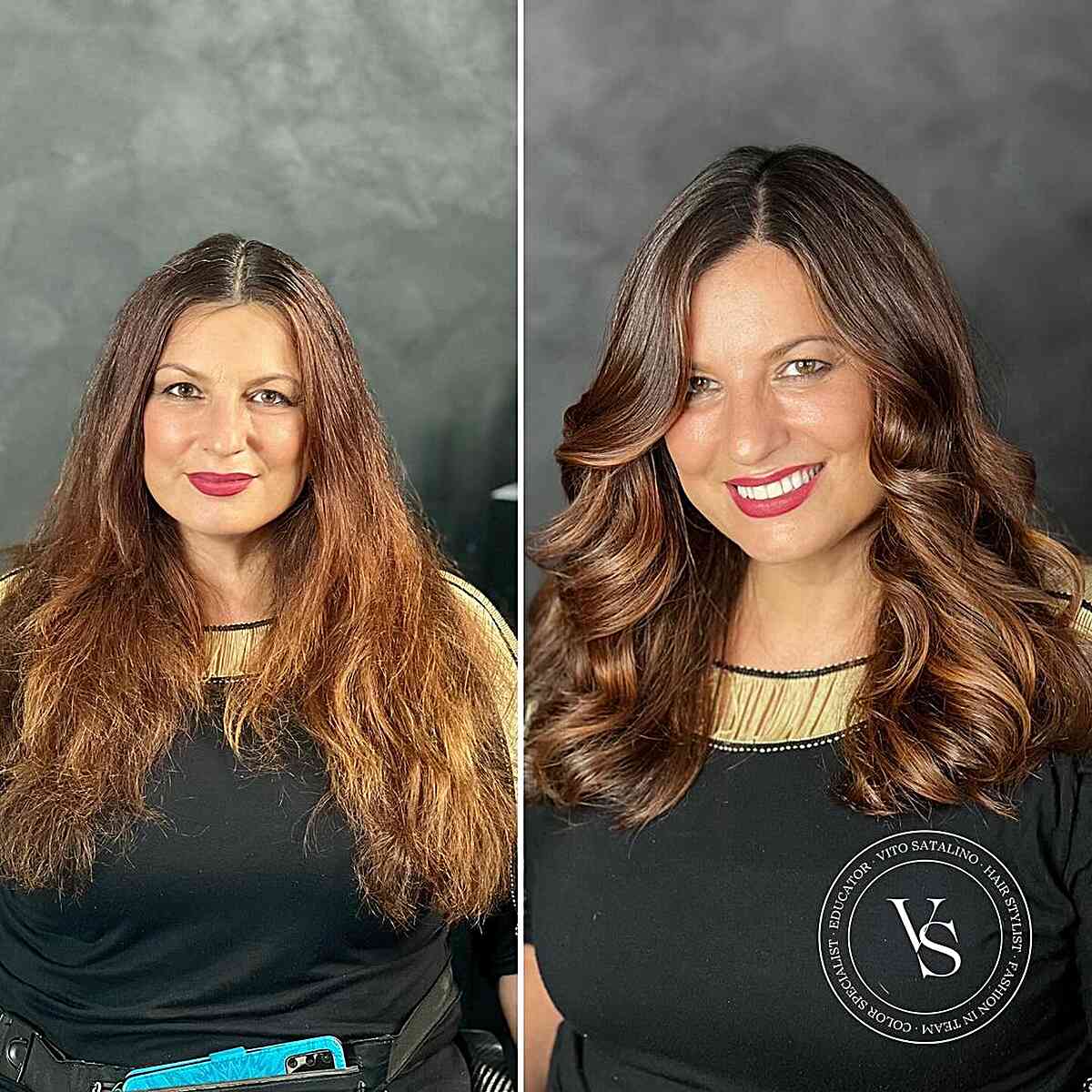 Shiny Medium Brown Toned Hair for Ladies Above 40