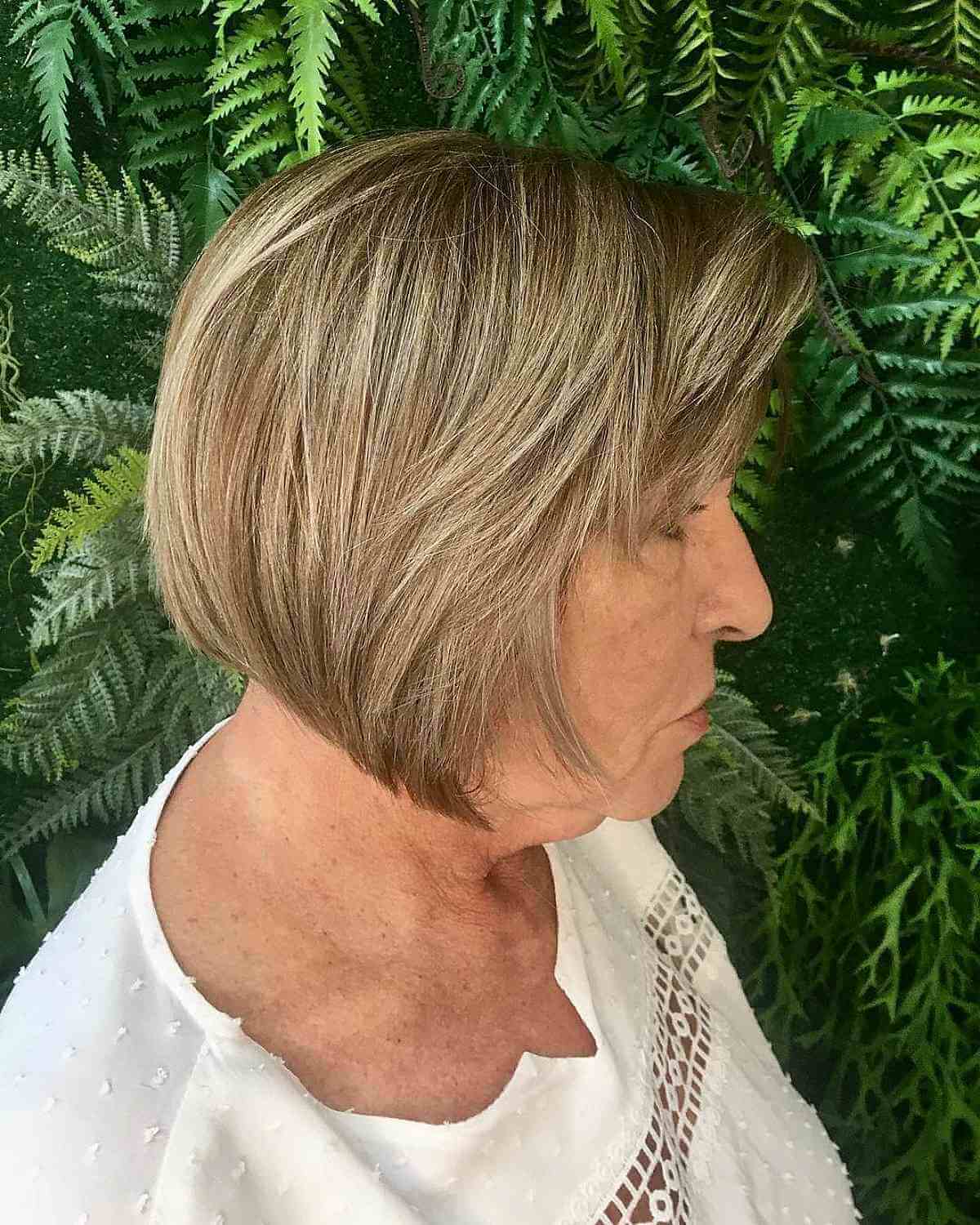 Short A-Line Bob for Senior Citizens for 70-year-olds