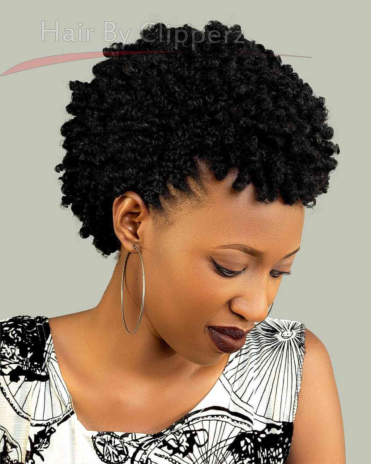 Short Afro-Textured Hairstyle