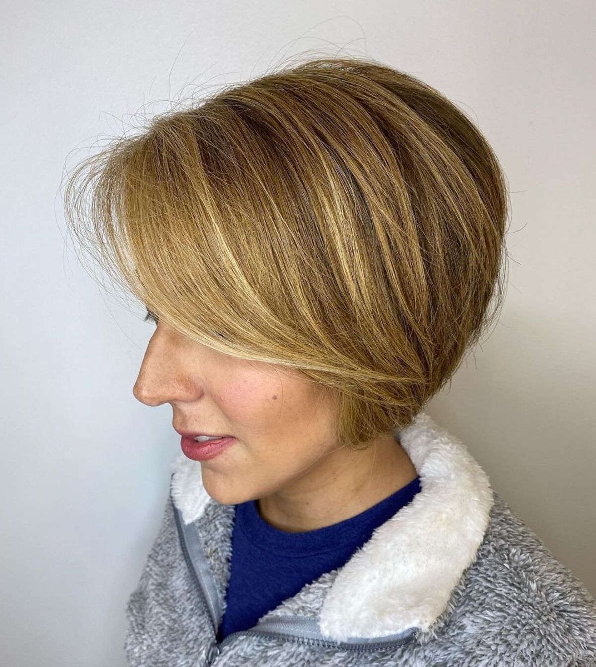 Stacked Bob with Side Bangs