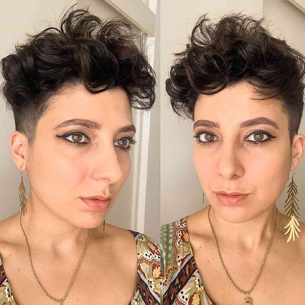 Short and Edgy Cut for Curly Hair