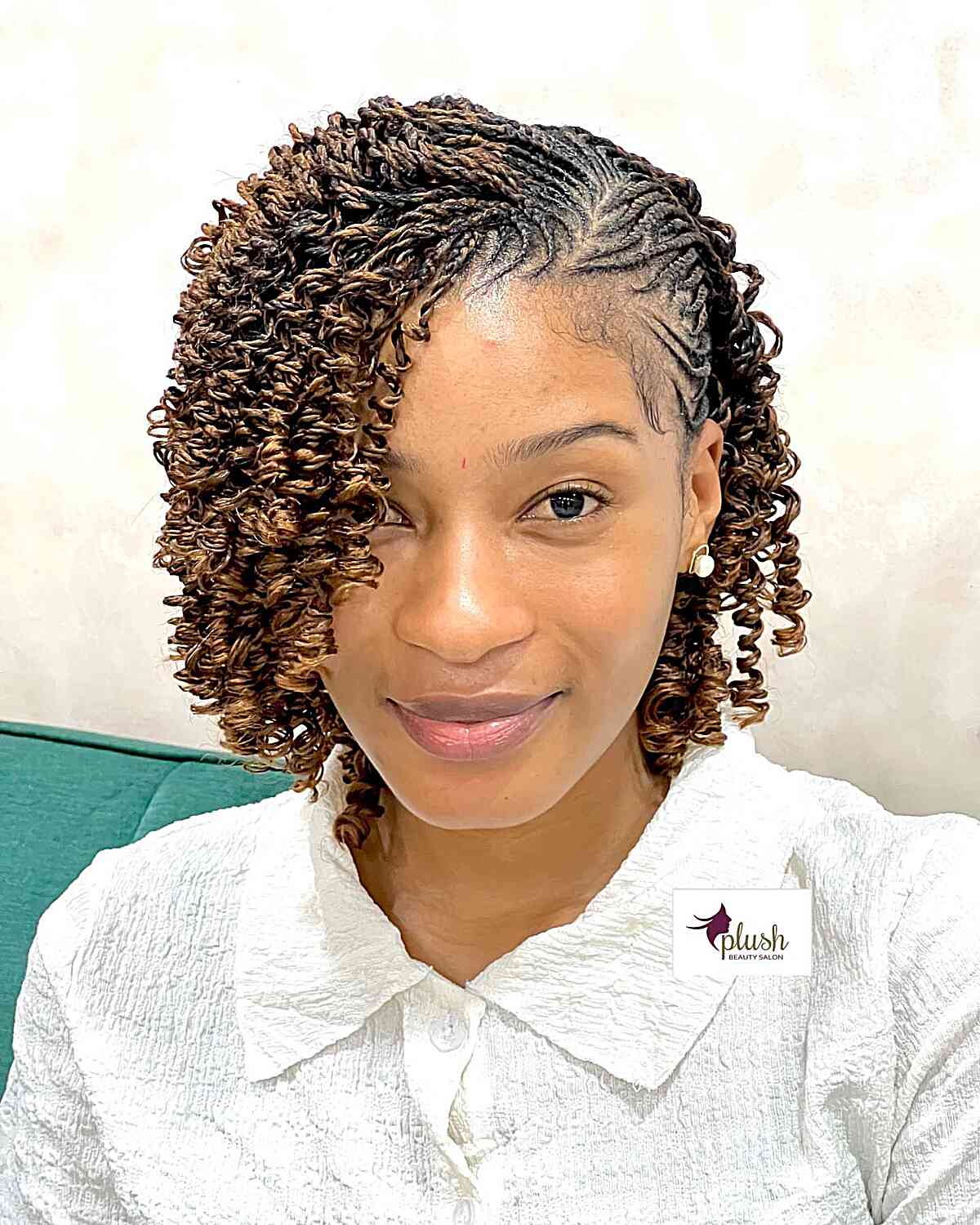 Short and Natural Cornrows and 2-Strand Twists with Highlights for Black Women