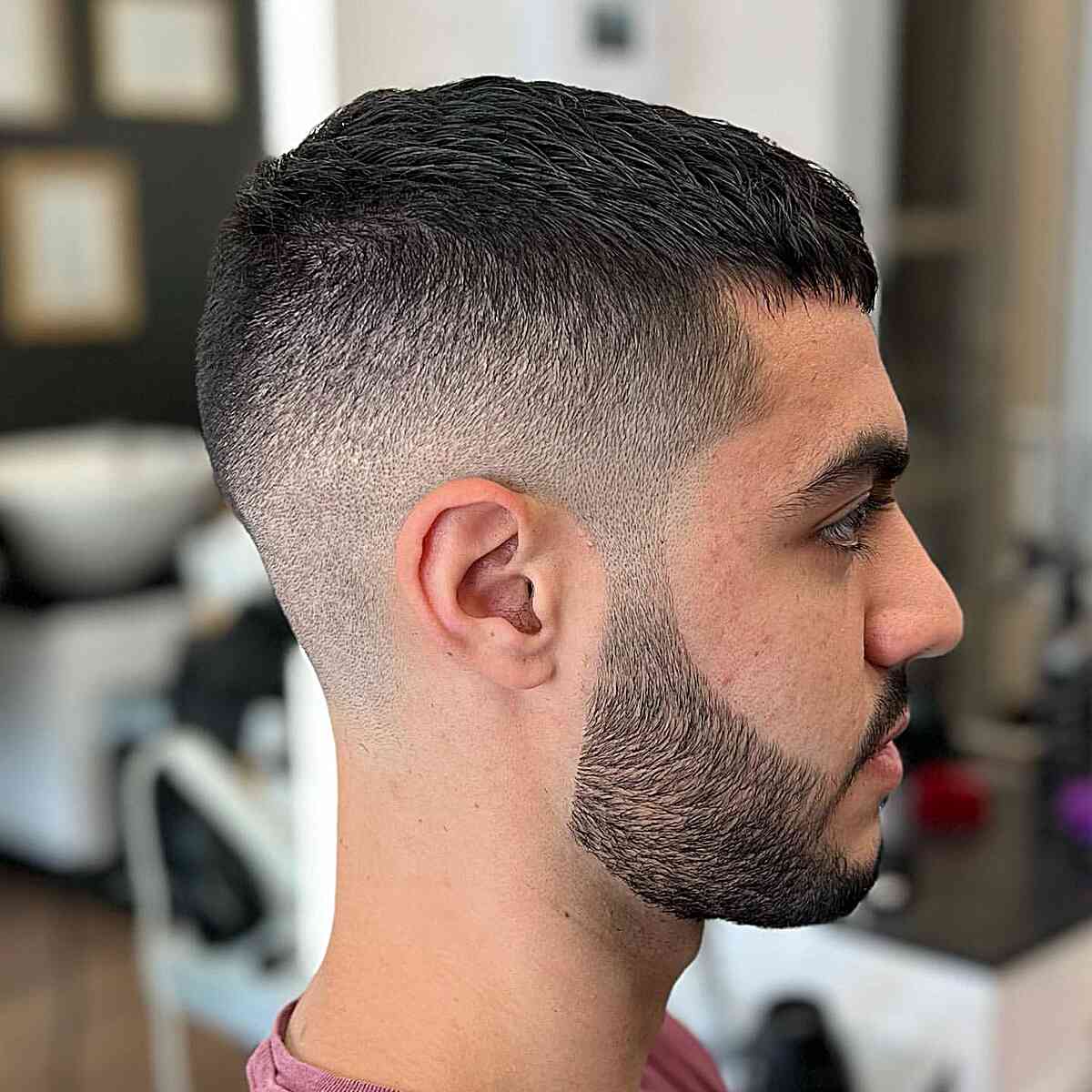 Short Beard Fade and Shape-up for Guys