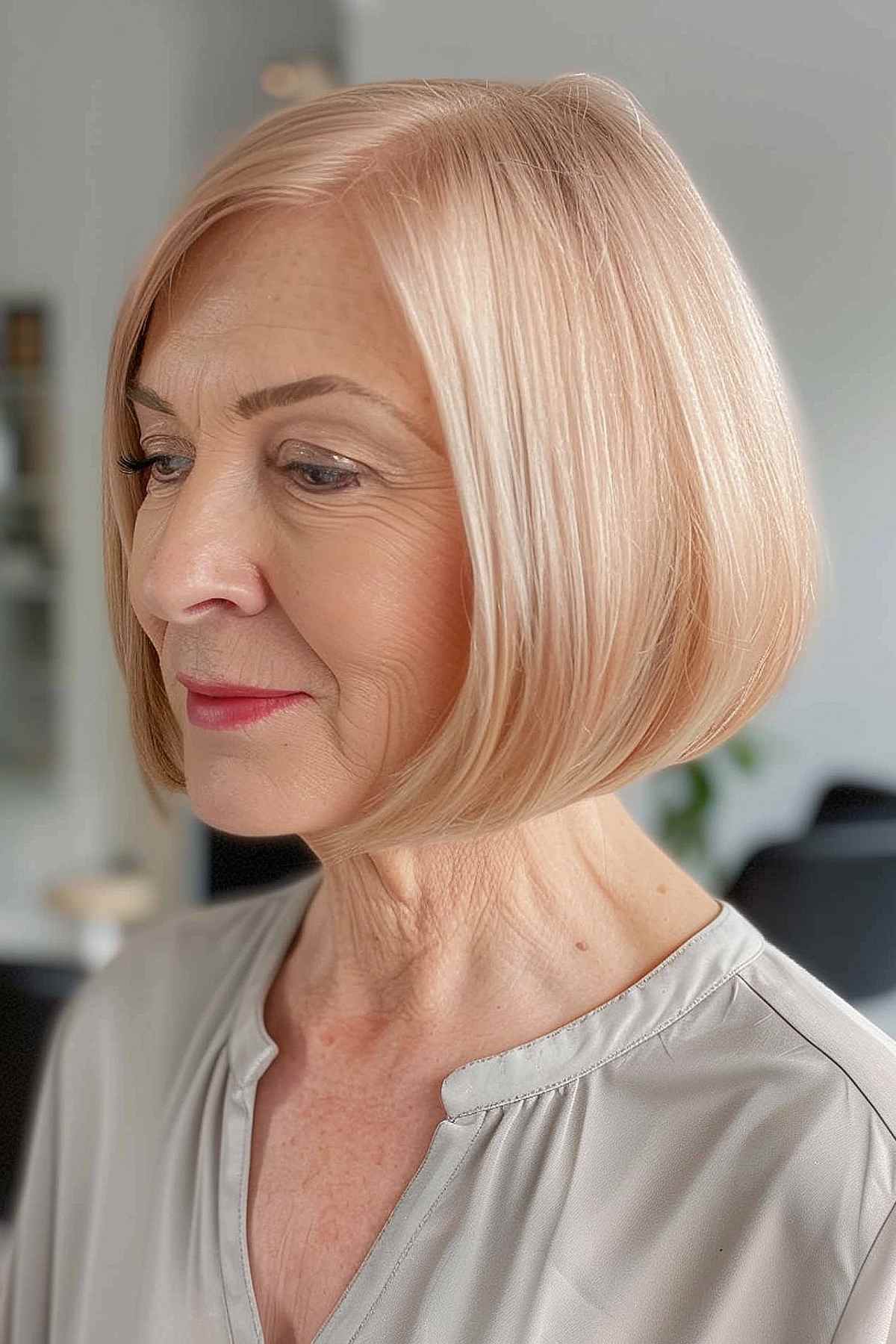 Short Bob for Older Women with Fine Hair