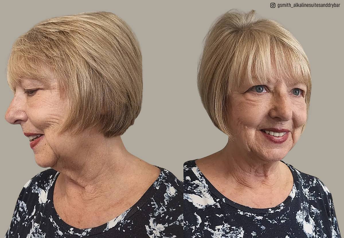 Short bob haircuts for women over 70