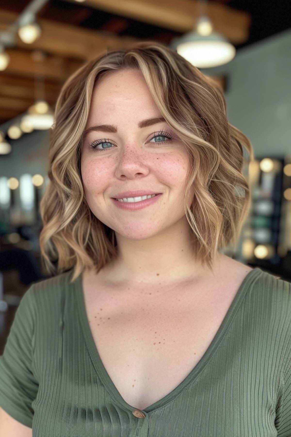 Short bob hairstyle with layers for thin hair