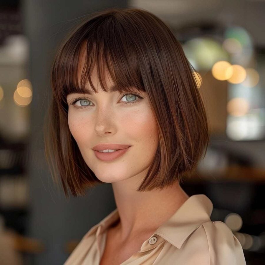 42 Flattering Short Hairstyles for Long Faces in 2024