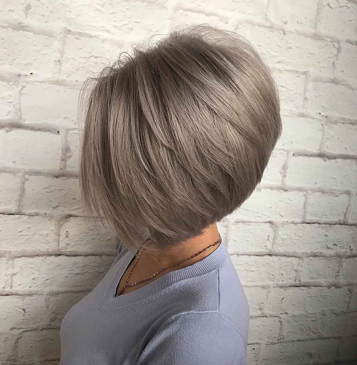 Short Bob with Stacked and Wispy Layers