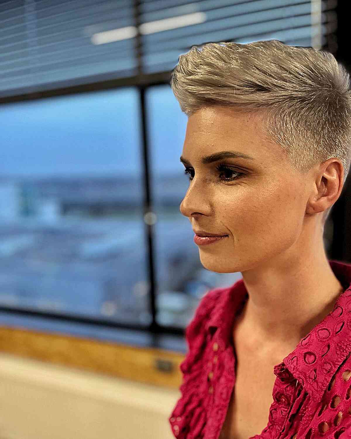 Short Brushed Up Pixie Style for Straight Hair