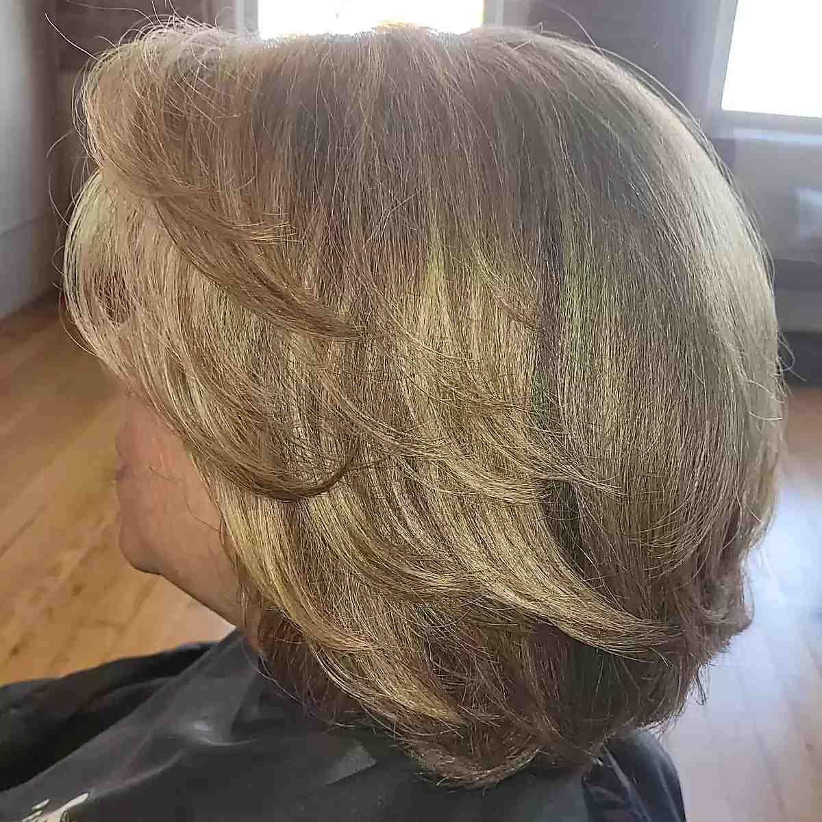 Short Butterfly Blonde Hair with Soft Layering