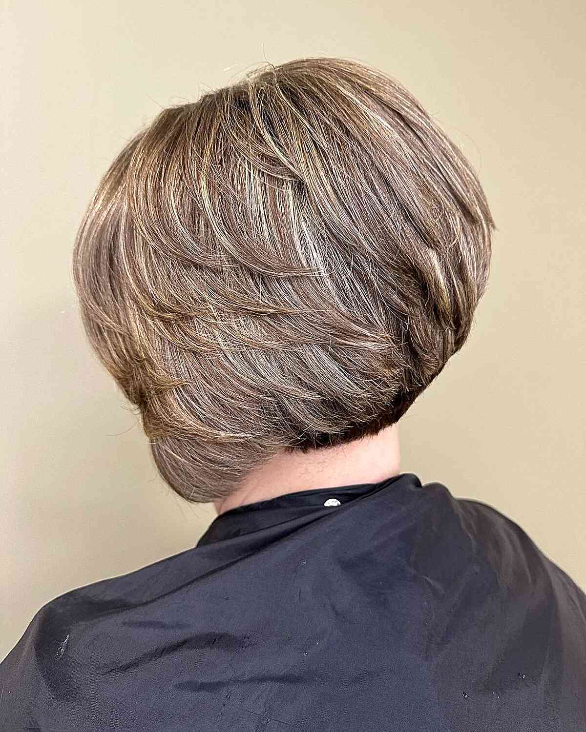 Nape-Length Butterfly Stacked Bob