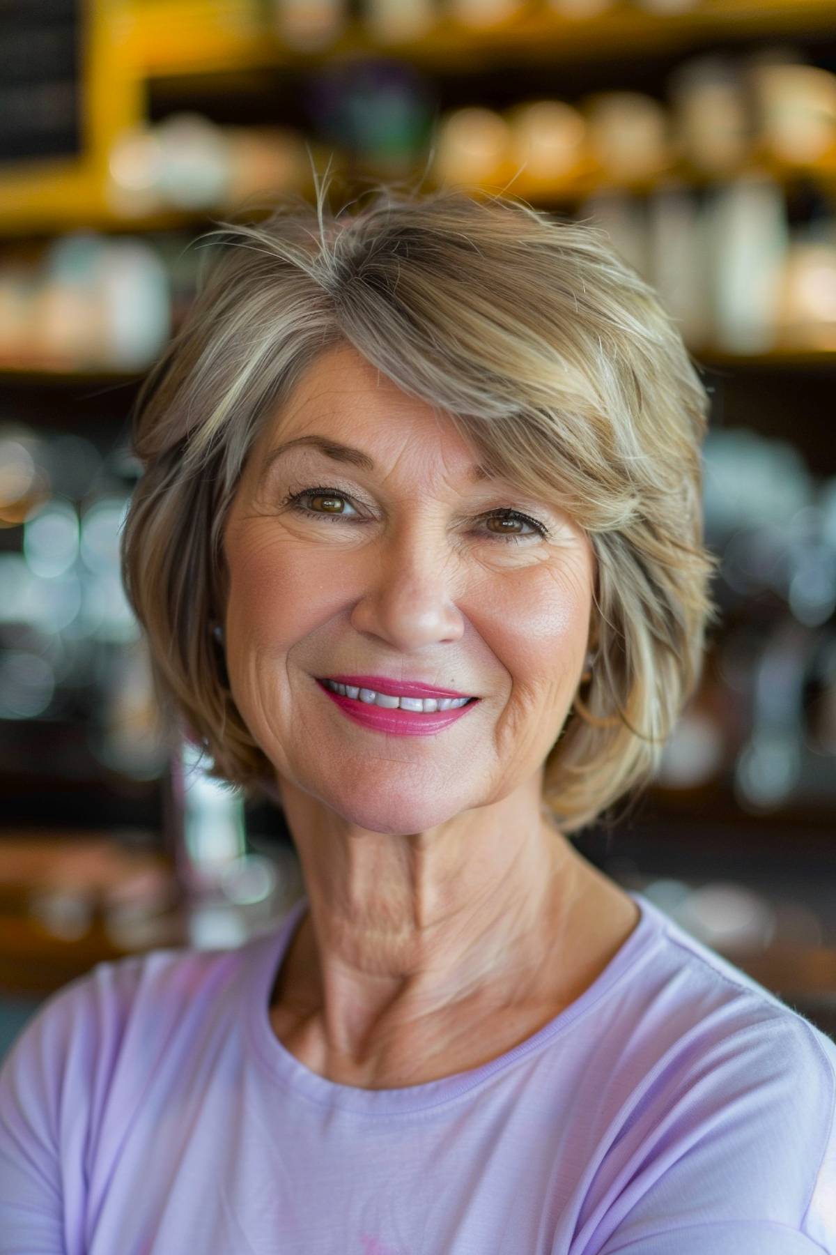 Short choppy hair for seniors over 60