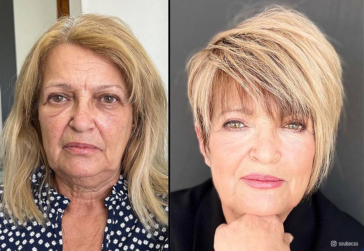 Short choppy haircuts for women over 70