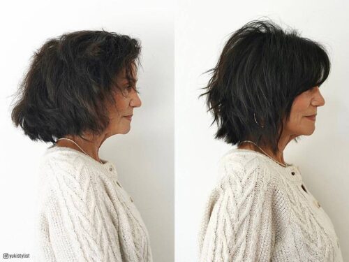 Short choppy hairstyles for women over 60