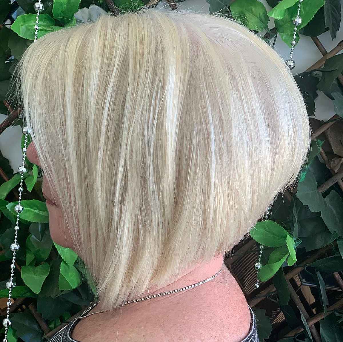 Short Concave Bob for Women Sixty and Over