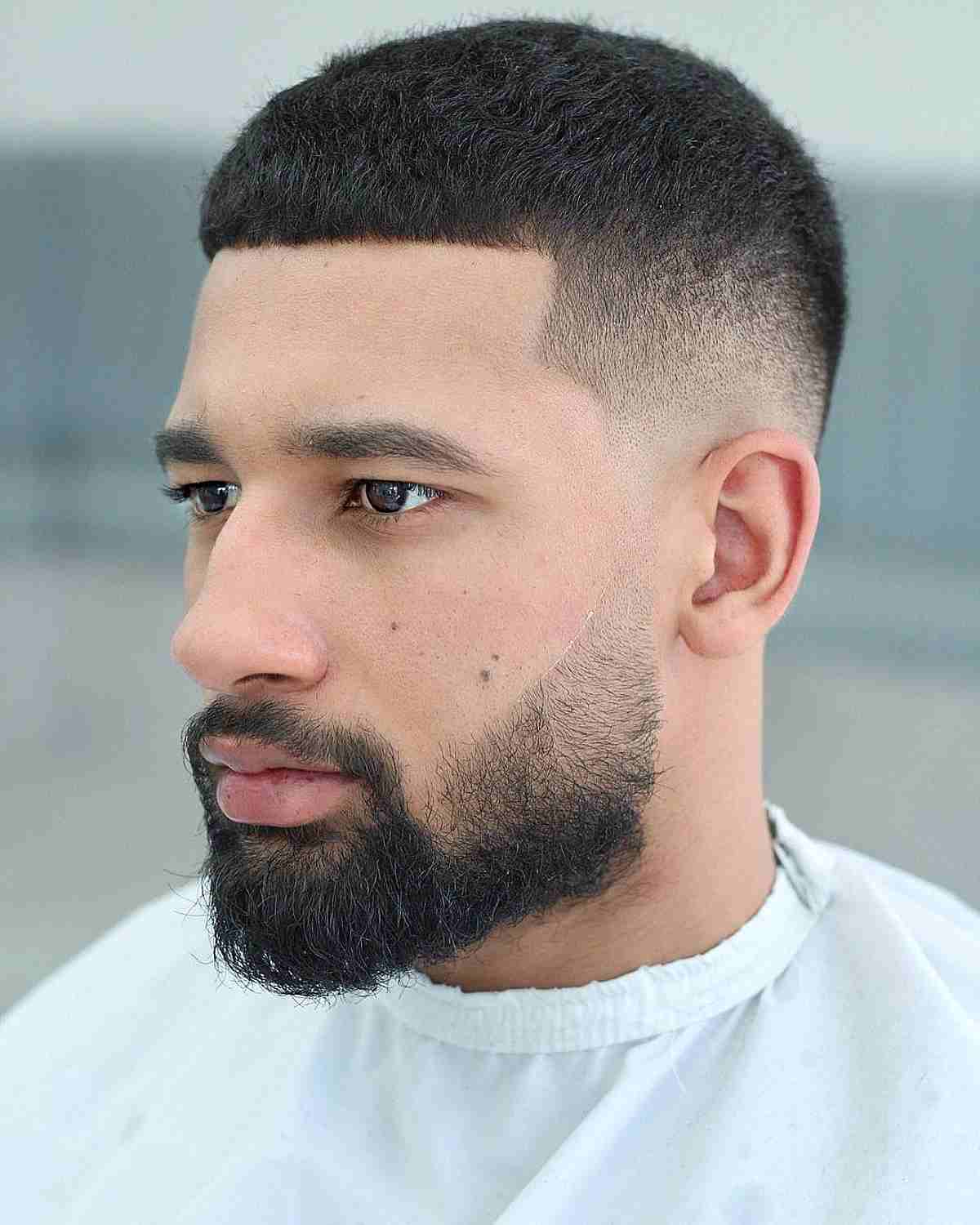 Short Crop Taper Fade with Line-Up