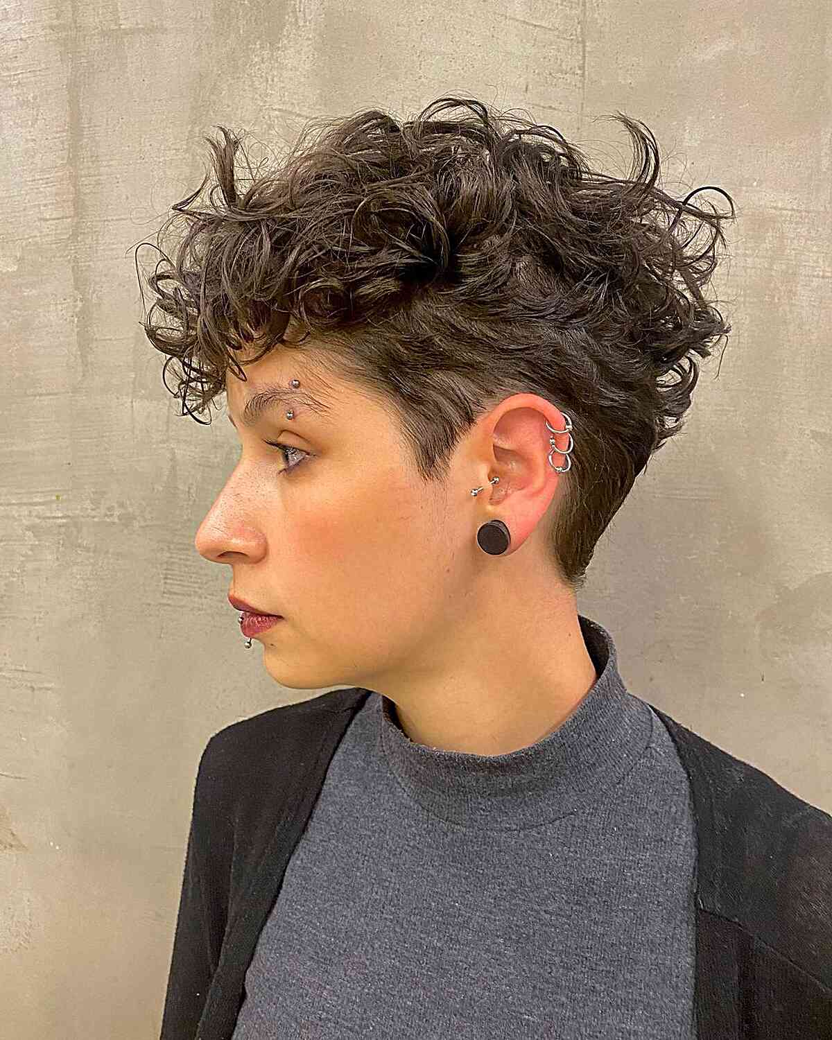 Short Curly and Thin Hair