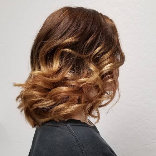 Short Hair with Dark Brown Ombre